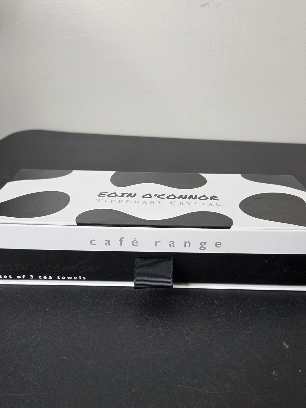 Eoin O'Connor Tipperary Crystal Café Range Tea Towels - Black & White